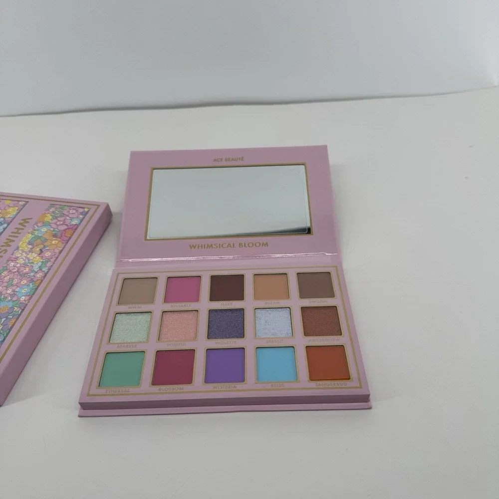 Ace Beaute NIB Whimsical Bloom Eyeshadow Palette Floral Vibrant 15 Colors Cute